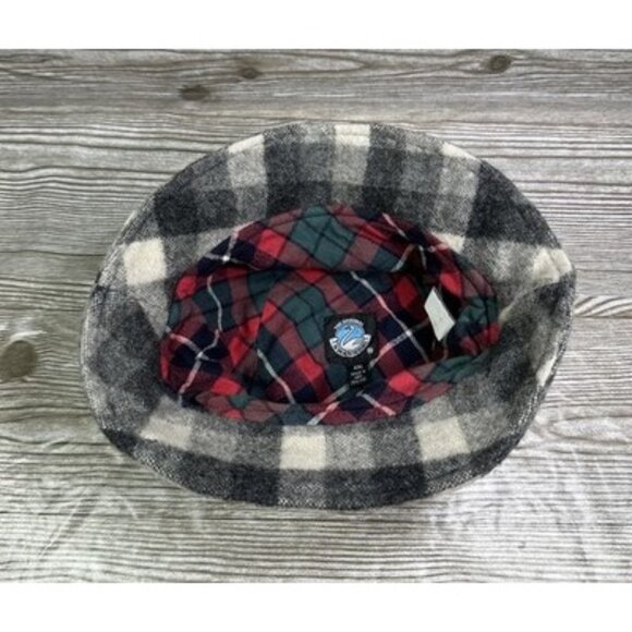 Swanndri Grey Black Wool Crusher Bucket Hat Winter Cap Hat Size XXL NEW ZEALAND - Picture 5 of 7